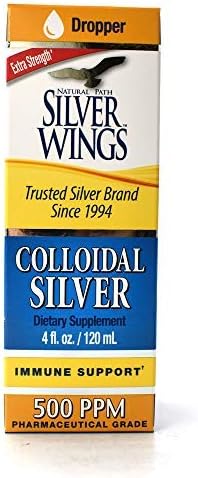 Natural Path Silver Wings Dietary Mineral Supplement, Colloidal Silver, 500 PPM, 4 fl. oz. / 120 ml