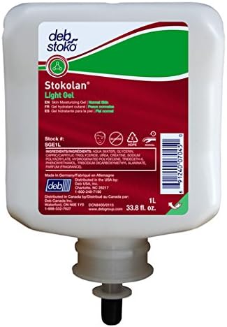 Debus SGE1L Deb Group 1 L Refill Stokolan Moisturizing Gel, English, 15.34 fl. oz., Plastic, 1" x 1" x 1" (6 Per Case)