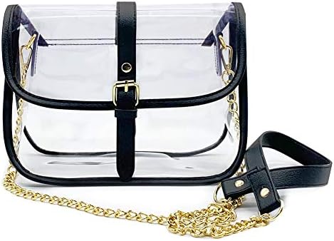 purse with chain trim