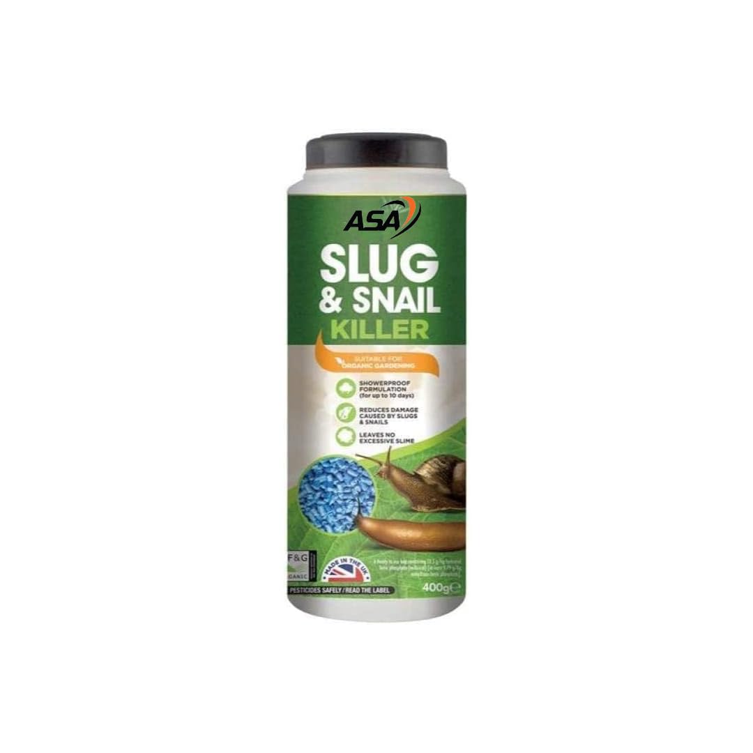 Slug & Snail Killer Max 400G Powerful Slug Killer Pellets for Protecting Ornamental Plants and Garden Vegetables Snail Repellant Best for Organic Gardening (Single Pack)