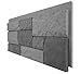 NextStone Polyurethane Faux Stone Siding Panel- Random Rock- Tri Gray 15.5 in. x 48 in. for Home Improvements/DIY Friendly (4-Pack)