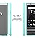 BlackBerry KEYone Case, BlackBerry DTEK70 / Mercury Case, Style4U Scratch Resistant Shock Absorbent Ultra Slim Crystal Clear PC Back TPU Bumper Protective Case Cover + 1 Ring Holder Kickstand [Teal]