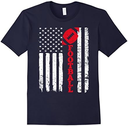 Mens Football Shirt: USA American Flag Sport Team Fan T-Shirt XL Navy