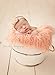 VEGAN (Animal Friendly) Peach Faux Flokati Fur, Newborn Photo Props, Hypoallergenic & Washable Baby Props, Basket Stuffer Fur Photography Props - CUSTOM PHOTO PROPS