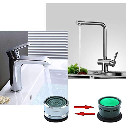20Set Faucet Aerator Bathroom Sink Aerator with Gasket -Flow Restrictor Insert Faucet Aerators Replacement Parts for Kitchen Bathroom(2.2 gpm Aerator)