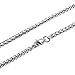Besteel Jewelry 4MM Mens Womens Stainless Steel Wheat Necklace Chain Link 22 Inch