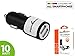 Dual USB Car Charger for USB-Powered Devices - High Power 10W / 2.1A - Universal Compatibility- Apple and Android Devices – by CyonGear