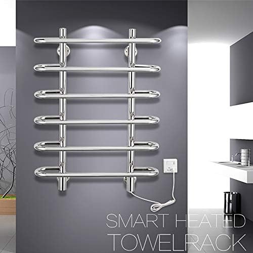 XSGDMN Towel Warmer and Drying Rack, Heated Towel Rack, Wall Mount Electric Towel Warmer for Bathroom, 6 Heated Bars, Hot Towel Rack,Plugin