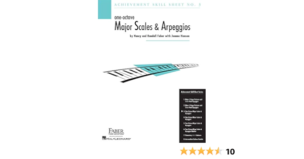 Amazon Com Faber Piano Adventures One Octave Major Scales And Arpeggios Skill Sheet No 3 Faber Piano Faber Piano Adventures Musical Instruments