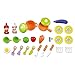 Toy Chef 2-in-1 Travel Suitcase Kitchen Set for Children | Includes Toy Pots, Pans, Dishes, Utensils & Foods ABS Plastic Pretend Play Kit for Boys & Girls (Blue/Yellow)