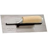 Goldblatt G03454 11-Inch Finishing Trowel Stainless Steel Wood Handle