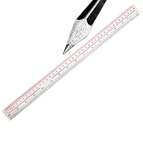 Zeroyoyo Long Plastic Straight Edge Office Rulers Learn Stationery Tape Measures Clear 40cm