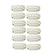 YONNA 12pcs U Shape Iron Snap Clips For Feather Hair Extensions Wigs Weft Beige Color