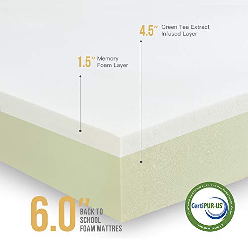 HOFISH-6-Inches-Memory-Foam-Mattress-Ideal-Support-Right-Cushion-Back-to-School-Mattress-Firm-FeelTwin-Size