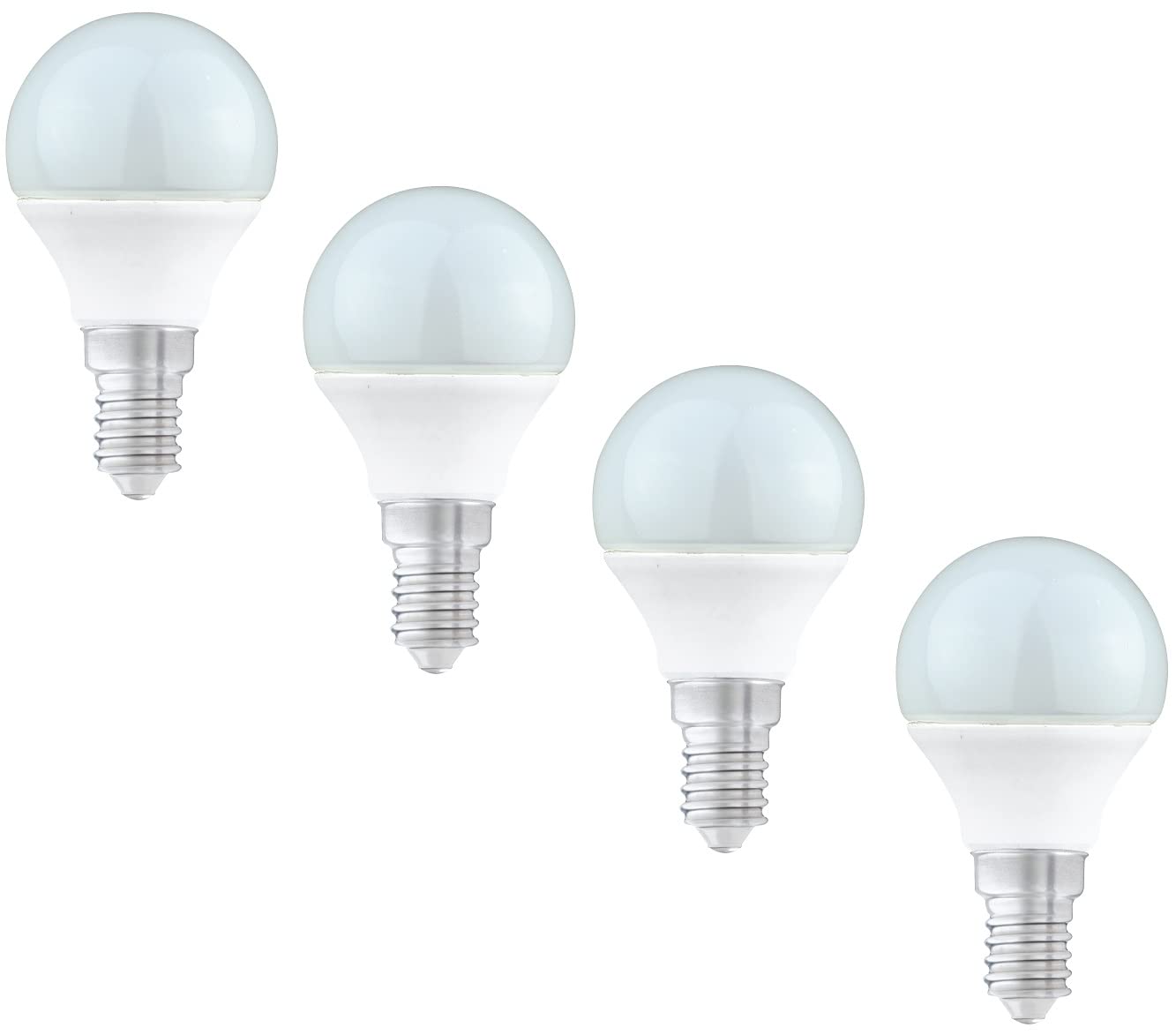 IH LED Golf Ball Light Bulbs Small Screw Cap, 5.5W 470lm Equivalent to 40W Bulb, Warm White 2700K, SES E14 Screw Cap Energy Efficient LED Bulb, Non-Dimmable, Pack of 4