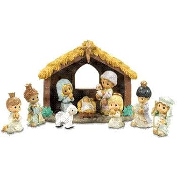 Amazon.com: Precious Moments 10-piece Nativity Set: Home &amp; Kitchen