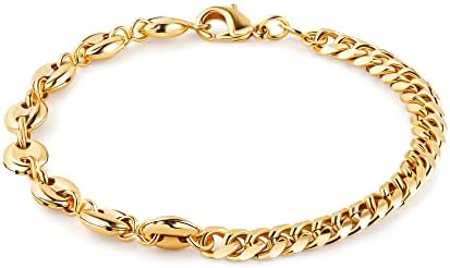 Amazon.com: Barzel 18K Gold Plated Flat Mariner/Marina Link Chain