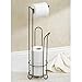 iDesign Classico Metal Free Standing Toilet Paper Tissue Holder, Roll Reserve Canister for Kids', Guest, Master, Office Bathroom, 6.5
