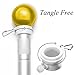 Anley 5 Feet Wall Mount Flagpole, Aluminum Flag Pole with Rotating Rings - Weather Resistant & Rust Free - Gold Ball Top