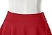 Women's Basic Versatile Stretchy Flared Casual Mini Skater Skirt (X-Large, Red)