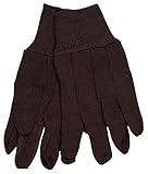 Memphis 7100P Brown Jersey Work Gloves All Cotton, Size Large (12 Pair)