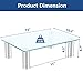TAVR Clear Computer Monitor Stand Desktop Riser with Tempered Glass Chrome Aluminum Legs for Flat Screen LCD LED TV, Laptop/Notebook/Xbox One CM2002thumb 2
