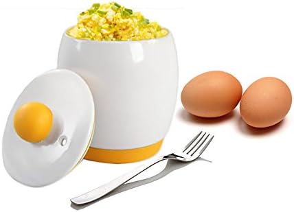 Ceramic Microwave Egg Cooker / Microwave Egg Poacher / Instant Scrambled Egg Cooker / Microwave Egg Cooker (Ceramic/Silicone)
