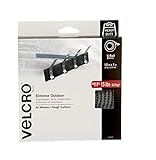 VELCRO Brand Industrial Strength Fasteners | Extreme Outdoor Weather Conditions | Professional Grade Heavy Duty Strength Holds up to 15 lbs on Rough Surfaces | 10 ft x 1 inch Tape, Titanium