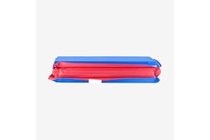 KinderMat, 1" Thick KinderMat, 4-Section Rest Mat, 45" x 19" x 1", Red/Blue, Great for School, Daycare, Travel, and Home, 100% Made in USA