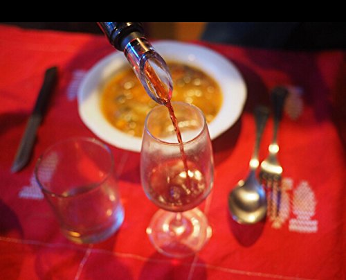 Firlar Wine Chiller Rod 4-in-1 18/8 304 Food-Safe Stainless Steel Wine Bottle Cooler Stick Freezer with Aerator and Pourer Decanter for Merlot Beer Whiskey Cocktails Grape