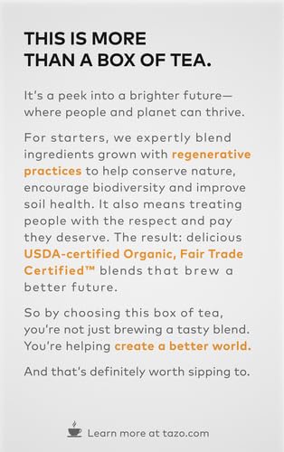 TAZO ORGANIC CHAI BLACK TEA BAGS, CAFFEINATED TEA, 16 TOTAL BAGS