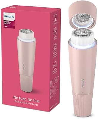 depiladora facial serie 5000, depiladora personal para mujer, sin cable y compacta, con cabezal hipoalergénico, eliminación del vello facial suave y rápida, retoques fáciles, modelo BRR454/00