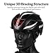 SUNRIMOON Bike Helmet with Rechargeable USB Light for Adult Men/Women Road Cycling, in-Molded Reinforcing Skeleton for Enhanced Protection, Adjustable Bicycle Helmet, 20.47-23.62 Inches - Black White