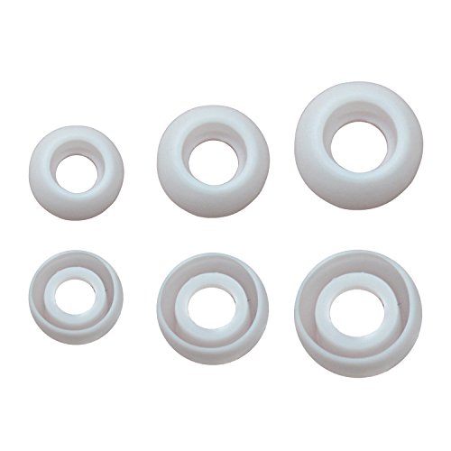 White Replacement Eartips Headphone Earbuds Eartips 3X Pairs of 1 Small Medium and Large (Compatible with Motorola LG Samsung Beats Bose Plantronics)