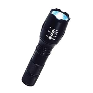 Atomic Beam LED Flashlight by BulbHead, 5 Beam Modes, Tactical Light