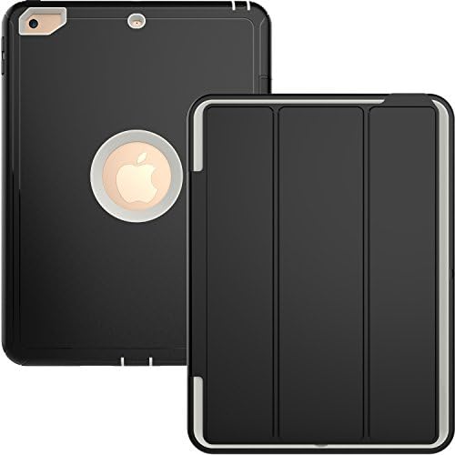 New iPad 2017 iPad 9.7 inch Case, Beimu Stand Folio Auto Sleep/Wake Case Shock-Absorption Three Layer Armor Defender Full Body Protective Case with Built-in Screen Protector for Apple New iPad 9.7"