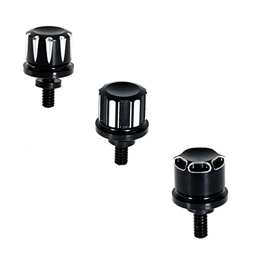 Motorcycle Black Seat Bolt Edge Cut Seat Cross Screw for Harley Sportster XL Touring Softail Dyna Fat Boy CVO (Type A)