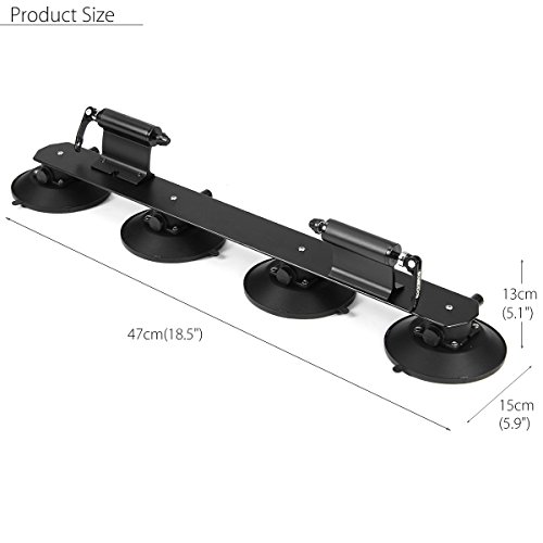Horly Sucker Roof Rack Bicycle Frame Quick Installation Bicycle Rack Suction Roof-Top Bike Car Racks Carrier MTB Carrier Car Racks Road BIK,Black
