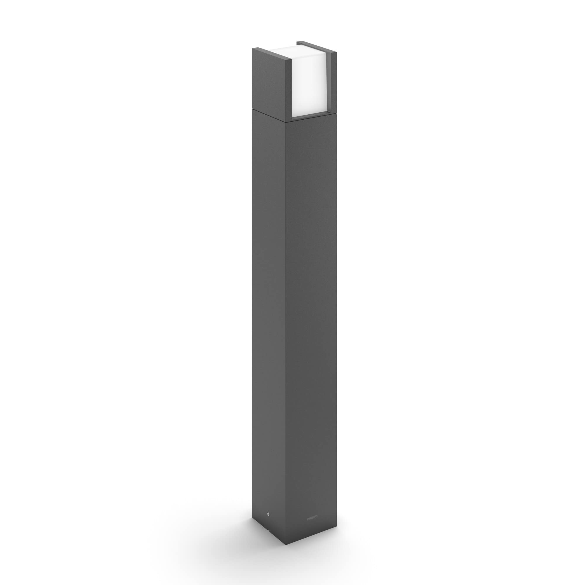 Philips LED Arbour Ultra Efficient Outdoor Post Light [Anthracite - 1x3.8W] 3000K White. for Home, Garden, Patio Lighting for Energy Saving.