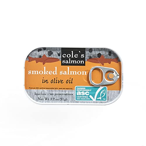 COLES CANNED SMOKED SALMON OLIVE OIL 10 PACK Fresh Caught, Not Frozen