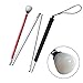 White Cane Aluminum Mobility Folding Cane for The Blind (Folds Down 4 Sections) (123 cm (48.4 inch))