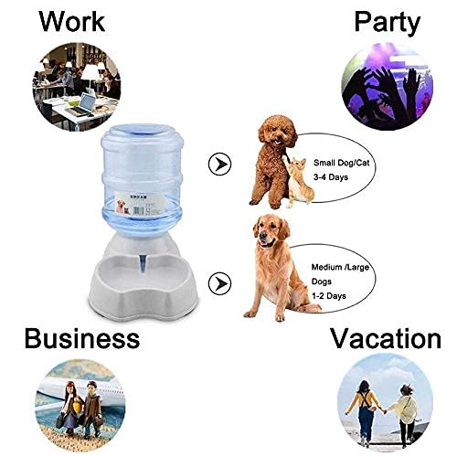 Cat Water Fountain,Automatic Cat Feeder,Dog Water Dispenser,1 Gal Pet Automatic Feeder Waterer