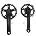 CDHPOWER 36T Single Speed Crankset 170mm x 36T for Mountain Road Bike Fixed Gear Bicycle Folding Bicycle(Square Taper, Black,36T, Sprocket)