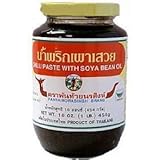Pantainorasingh brand Thai Chile Paste with Soyabean Oil (Prik Pao) - 16 oz x 2 jars