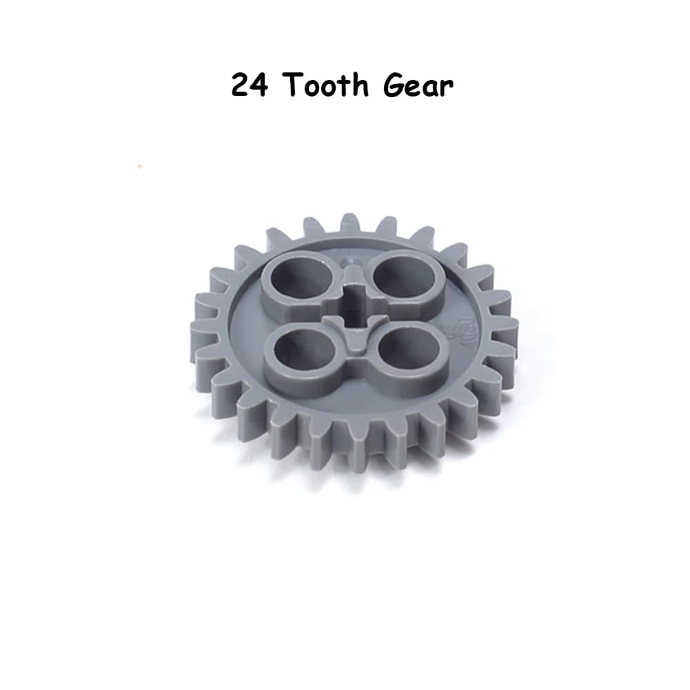 16PCS MOC Technical Gears Pack Compatible with Stnadard Building Block Assortment Kit 8/16/24/40 Tooth Gear