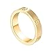 Z.RACLE 4mm Love Rings Women Screw Design Best Gifts Love Gold