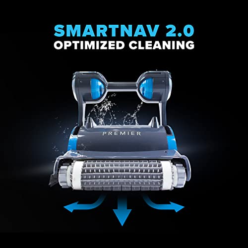 Dolphin Premier Robotic Pool Cleaner with Powerful Dual Scrubbing Brushes and Multiple Filter