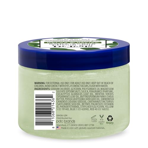 Dr Teal's Pure Epsom Salt Body Scrub, Relax & Relief with Eucalyptus & Spearmint Essential Oils, 16 oz (Pack of 3) - Image 10