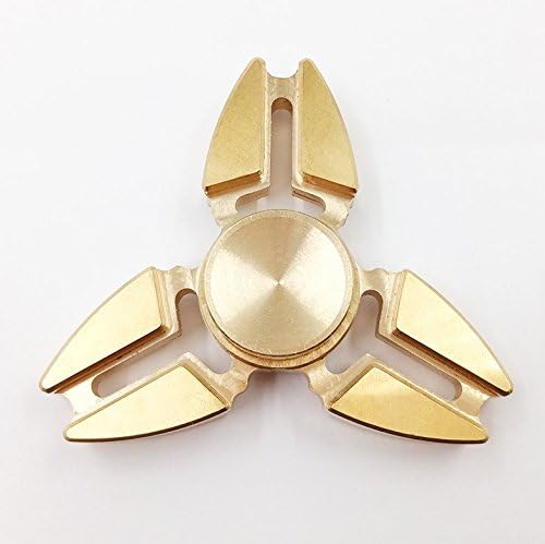 Vsace EDC Exclusive Brass Leaves Fidget Spinner Toy Hand Spinner High Speed Stainless Steel Bearing ADHD Focus Anxiety Relief Toys
