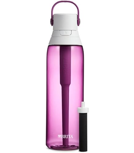 thumbnail image 2 of Tefola Filter Water Bottle With 5-Stage Purification, BPA Free 650 Ml(22 Oz) Water Bottle With Straw & Carabiner, Built-in Compass In Bottle Cap For Travel, Hiking, Camping & Survival 2 of 9